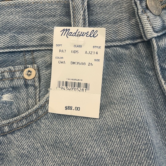 NWT Madewell Distressed Straight Leg Mom Jeans - Picture 6 of 8